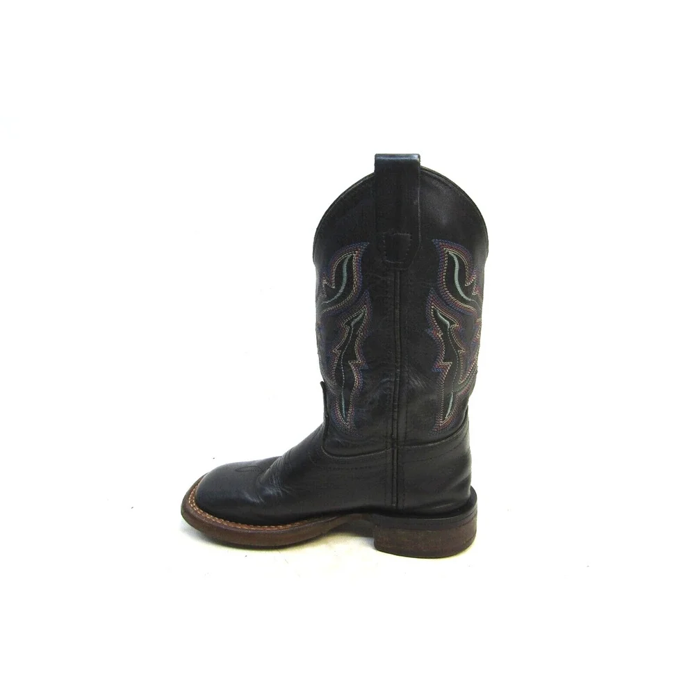 Shyanne Youth Size 11 D Black Square Toe Cowboy Western Boots